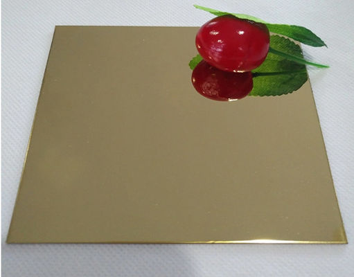 316 8K Mirror Golden Stainless Steel Sheet Decorative 1mm SS Sheet Cold Rolled